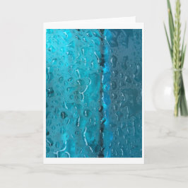 Azul eléctrico lavado por la lluvia, tarjeta