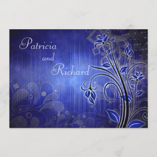 Azul entusiasta - invitación del aniversario