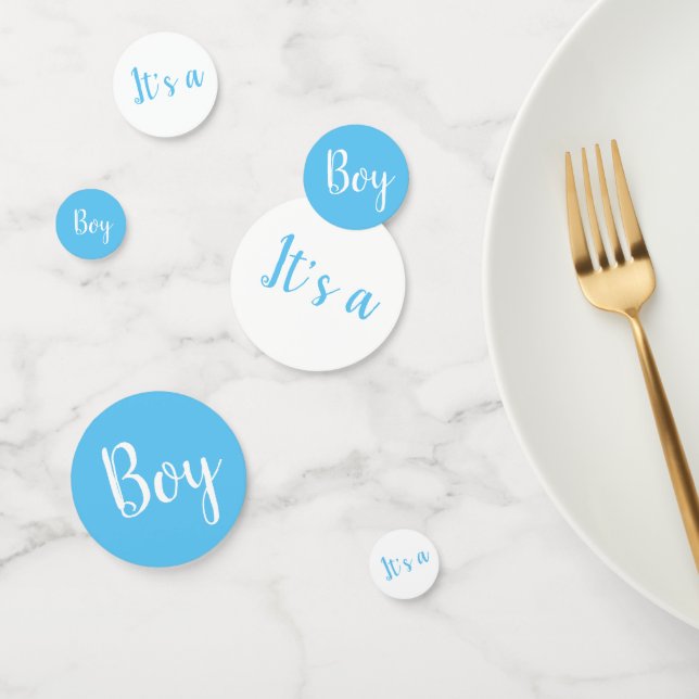 Azul es la revelación de sexo de niño confetti (Grupo)