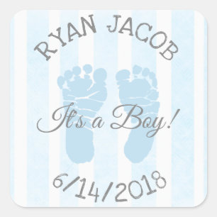 Azul es un niño estrena Pegatinas de Baby Shower