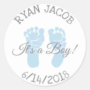 Azul es un niño estrena Pegatinas de Baby Shower