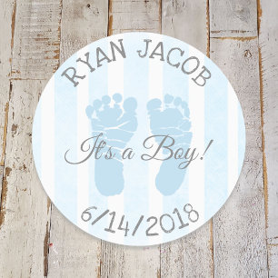 Azul es un niño estrena Pegatinas de Baby Shower