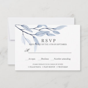 Azul etéreo ELECCIÓN DE COMIDA DE BODA RSVP