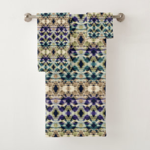 Azul étnico, ikat beige 