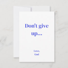 Azul fe No te rindas... Amor, tarjetas de notas de