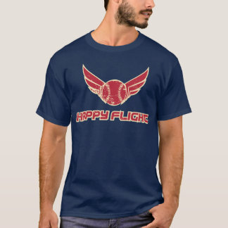 Azul feliz de la camisa del vuelo