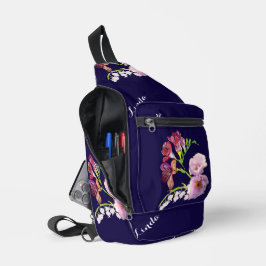 Azul Floral /Nombre Imprimir Cortar Bolsa Nueva