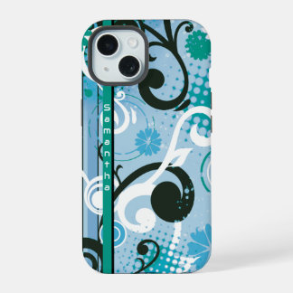Azul Frutiger Metro Floral
