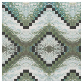 Azul, gris, verde salvia y tela 'Montauk de la