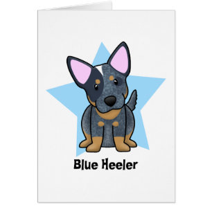 Azul Heeler de la estrella de Kawaii