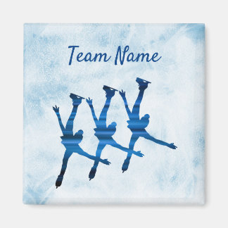 azul imán del equipo de patinaje sincronizado