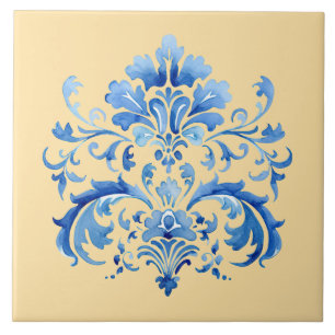 Azul Índigo Azulejo Lisboa Botánico Portugués