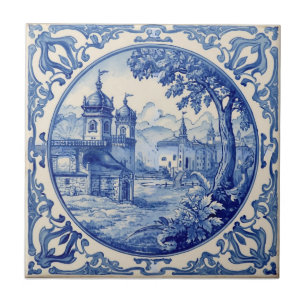 Azul Índigo Azulejo Lisboa Talavera Portuguesa 