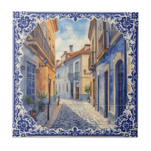 Azul Índigo Azulejo Lisboa Talavera Portuguesa 