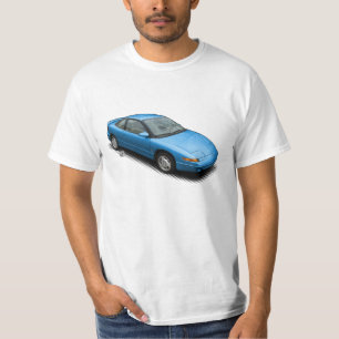 Azul intrépido Saturn 1991 SC2 en la camiseta