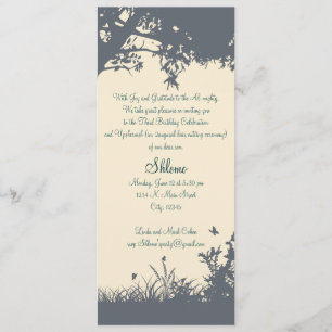 Azul - Invitación afrojiza amarilla