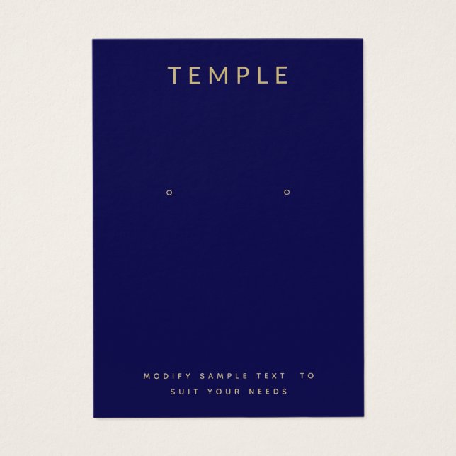 Azul marino Añada su tarjeta de visualización del  (Frente)