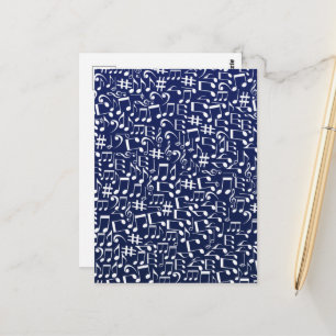 Azul Marino Cobalto Azul Blanco Notas de Música Ba