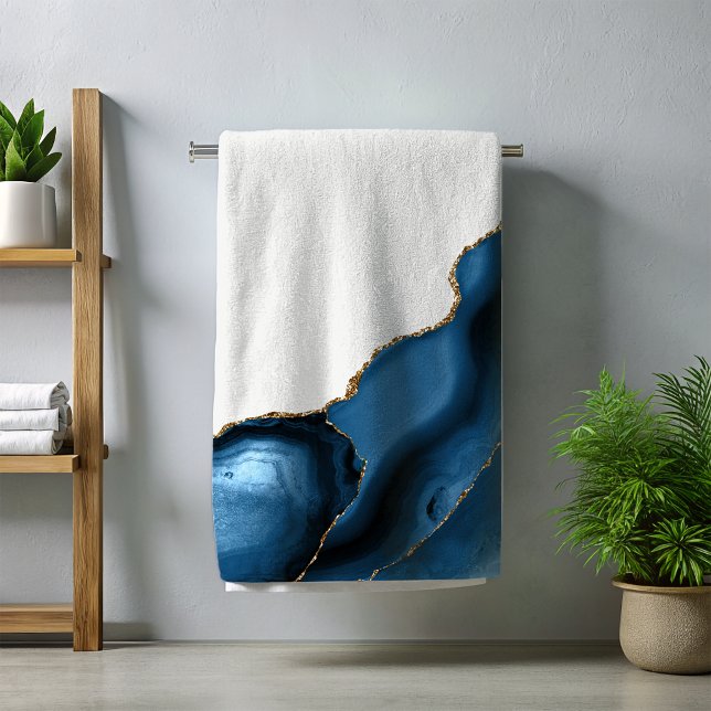 Azul Marino con Ágata Metálica Dorada (Subido por el creador)