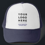 Azul Marino | Gorra con logotipo Personalizado y m<br><div class="desc">Logotipo de negocio Impreso Texto opcional Promocional Navy Blue Baseball & Trucker Hat Express tu estilo de empresa único con nuestro logotipo de personalizable y gorras de marca de texto - no requiere un pedido mínimo. Ya sea que prefiera tonos vivos o tonos clásicos, le ofrecemos una amplia gama de...</div>