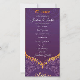 Azul marino o violeta con Mandalas doradas