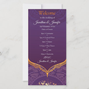 Azul marino o violeta con Mandalas doradas