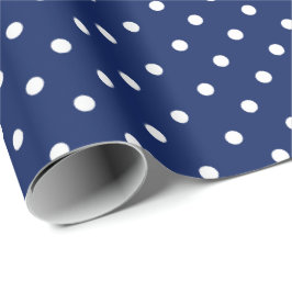 Azul Marino | Papel de ajuste de puntos de polka b