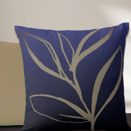 Azul Minimalista color de agua deja Cojín decorati