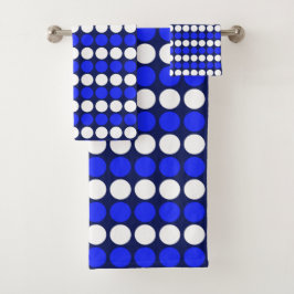 Azul moderno blanco con rayas punteadas sobre azul