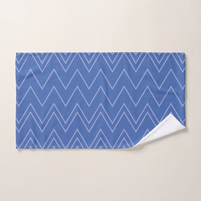 Azul, moderno, sencillo, fresco, moderno patrón zi (Toalla de mano)