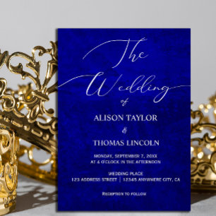 Azul Moody oscuro con arañazos Invitación