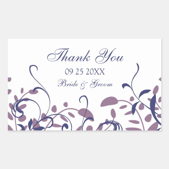 Azul morado blanco gracias a la etiqueta favorita  (Anverso)