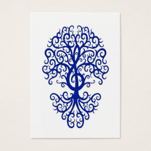 Azul musical del árbol del Clef agudo en blanco