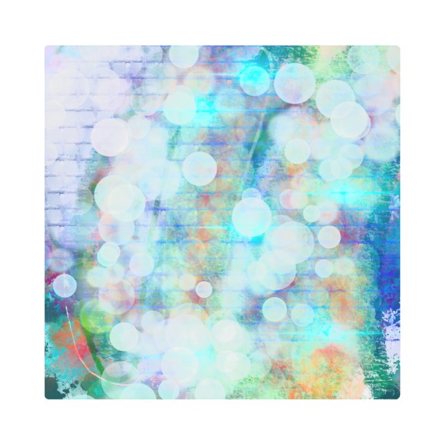 Azul, Naranja, amarillo, blanco Resumen arte (Anverso)