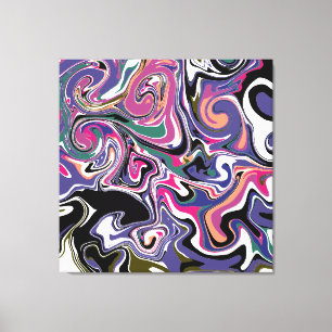 Azul, Negro, Coral, Mármol Blanco Como Arte