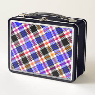 Azul Negro Multicolor Franela Cuadro Tartán