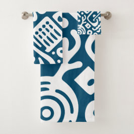 Azul Oceánico y Doodles Blancos 2 de 4