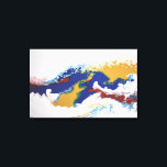 Azul Oro Rojo Colorido Mármol Resumen Arte Fluido<br><div class="desc">Este diseño fue creado a partir de mi pintura de acrílico fluido única. Puede personalizarse haciendo clic en el botón personalizar y agregando un nombre, iniciales o sus palabras favoritas. Contáctame en colorflowcreations@gmail.com si quieres tener este diseño en otro producto. Compra mi pintura de acrílico abstracta original a la venta...</div>