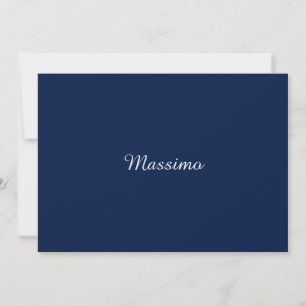 Azul oscuro elegante casual escritura a mano propi