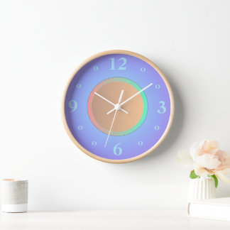 Azul Pastel Suave con Reloj de Cocina de Centro Mu