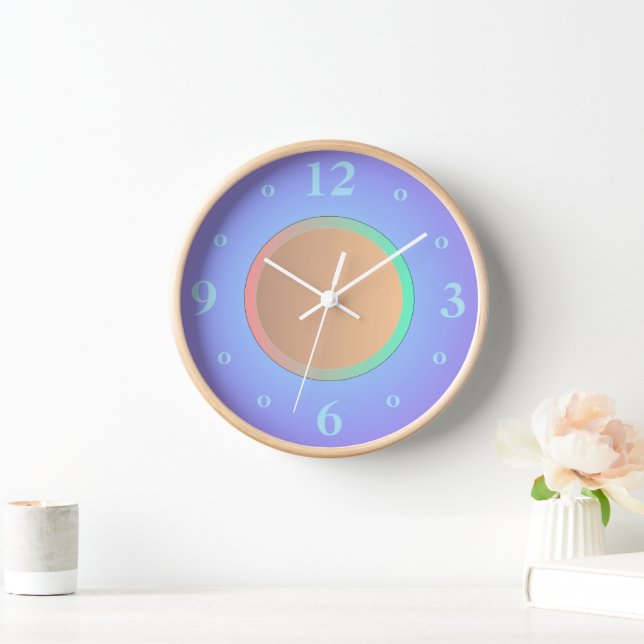 Azul Pastel Suave con Reloj de Cocina de Centro Mu (Hogar)