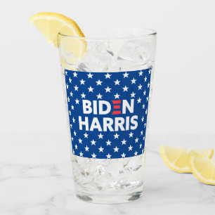 Azul patrón de estrellas blancas Biden/Harris