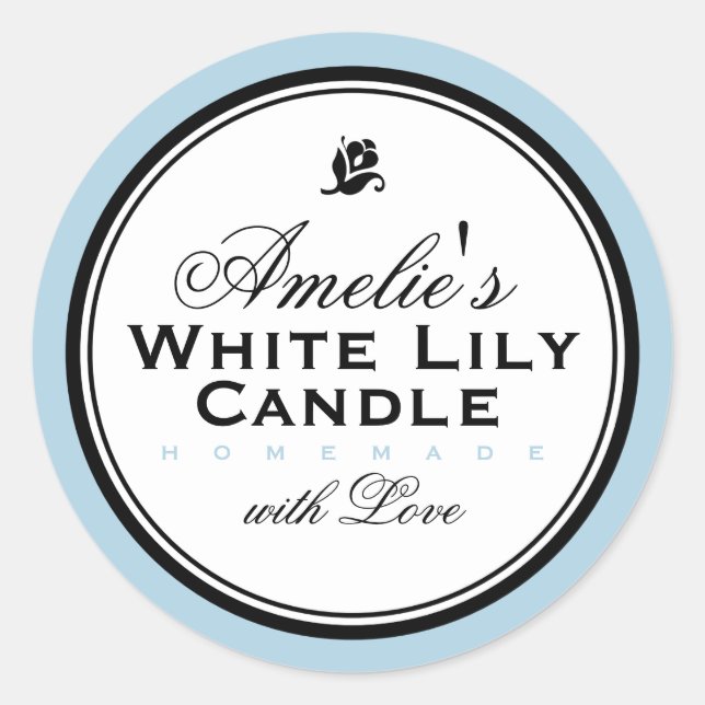 AZUL | PEGATINA PERSONALIZADO SOAP & CANDLE (Anverso)