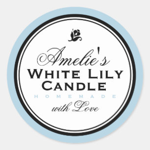 AZUL   PEGATINA PERSONALIZADO SOAP & CANDLE