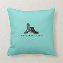 Azul personalizado de la almohada de los Soulmates