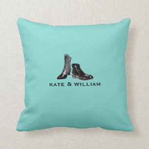 Azul personalizado de la almohada de los Soulmates