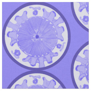 Azul perwinkle Floral Luz Tela de la pasión