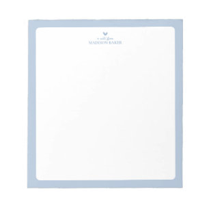 Azul Polvoriento Cuaderno Personalizado Simple H