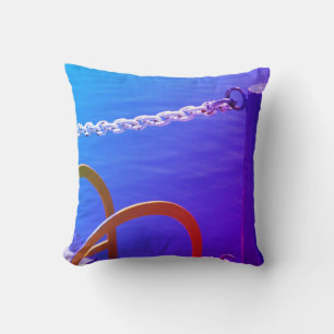 Azul Real Morado Agua Blanco Cadena Almohada Puert