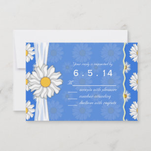 Azul Real y Floral de Margaritas Blancas RSVP